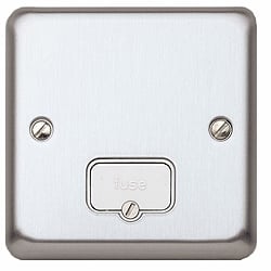 MK K948BSS 13a Un-switched Spur Brushed Stainless Steel