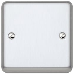MK K3330BSS 1 Gang Blanking Plate Brushed Stainless Steel