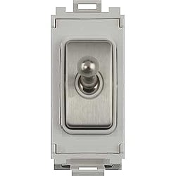 Schneider Get GUG10ITWSS 10ax Intermediate Toggle Swi. Whi. Sta.Steel