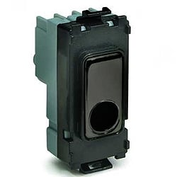 Schneider Get GUG16COBLK Flex Outlet Grid Module Black, Black Painted
