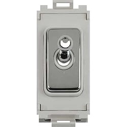 Schneider Get GUG10ITWMS 10ax Intermediate Toggle Swi. Whi. Mir.Steel