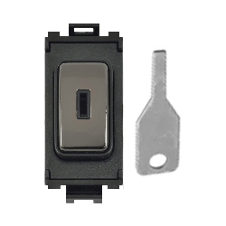Schneider Get GUG202KBBN 20ax 2 Way Keyswitch Black, Black Nickel