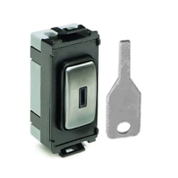 Schneider Get GUG202KBSS 20ax 2 Way Keyswitch Black, Stainless Steel