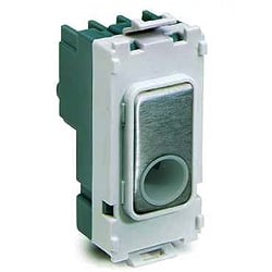 Schneider Get GUG16COWSS Flex Outlet Grid Module White, Stain. Steel