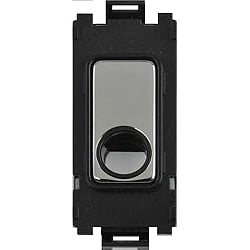 Schneider Get GUG16COBMS Flex Outlet Grid Module Black, Mirror Steel