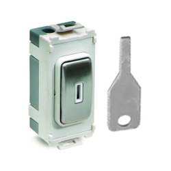 Schneider Get GUG20DPKWSS 20ax DP Keyswitch White, Stainless Steel