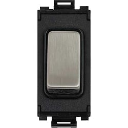 Schneider Get GUG202OCBSS 16ax 2w Retractive+Centre Off Blk, Stain.Stl