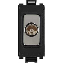 Schneider Get GUGCOBMS TV/FM Grid Module Black, Mirror Steel