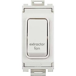 Schneider Get GUG20DPEFW 20ax DP Grid Switch White - Extractor Fan