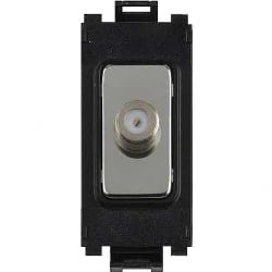 Schneider Get GUGSATBMS F Type Satellite Module Black, Mirror Steel