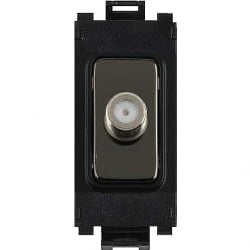 Schneider Get GUGSATBBN F Type Satellite Module Black, Black Nickel