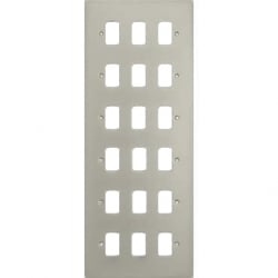 Schneider Get GUG18GMC 18 Gang Grid Plate with Grid, Metal Clad Grey