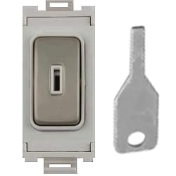 Schneider Get GUG20DPKWPN 20ax DP Keyswitch White, Pearl Nickel