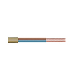 Cut to Required Metre Length of 0.5mm 2192Y 2 Core Gold Oval PVC Flex
