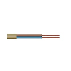 Cut to Required Metre Length of 0.75mm 2192Y 2 Core Gold Oval PVC Flex