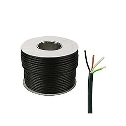1.5mm 3184Y 4 Core Black Circular PVC Flexible Cable - 100 Metre Coil