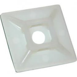 Unicrimp QTB12 19mm x 19mm Self Adhesive 2 Way Natural Cable Tie Base