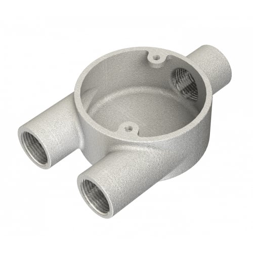 Metpro 20mm Galvanised 3 way branch 'Y' BESA box