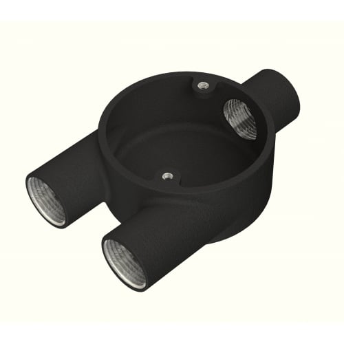 Metpro 20mm Black enamel 3 way branch 'Y' BESA box