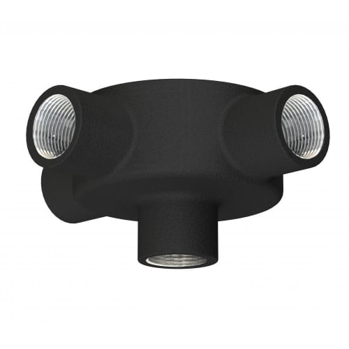 Metpro 20mm Black enamel back outlet tee BESA box