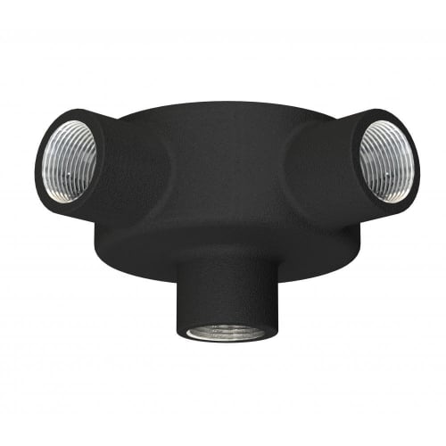 Metpro 20mm Black enamel back outlet angle BESA box