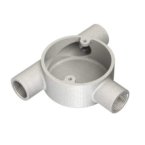 Metpro 20mm Galvanised tangent tee BESA box