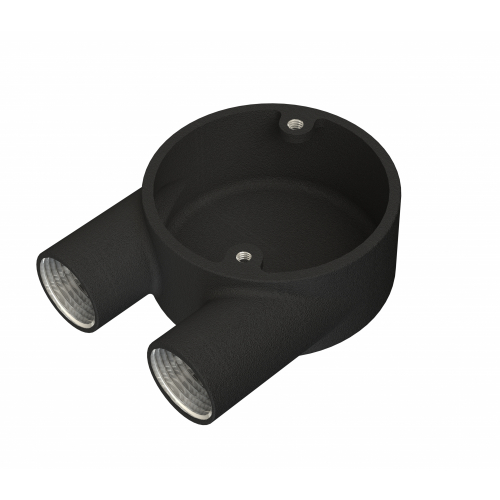 Metpro 25mm Black enamel 2 way branch 'U' BESA box