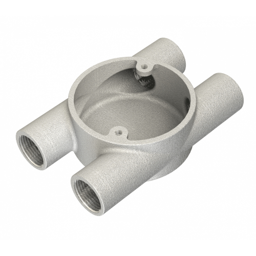 Metpro 20mm Galvanised 4 way branch 'H' BESA box