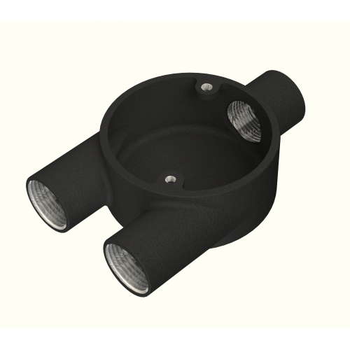 Metpro 25mm Black enamel 3 way branch 'Y' BESA box