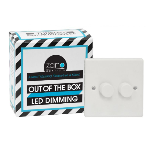 Zano ZLINELED ZSP152 2 Gang 0-150 Watt LED White Dimmer