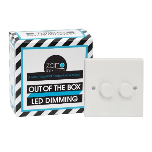 Zano ZLINELED ZSP252 2 Gang 5-250 Watt LED White Dimmer