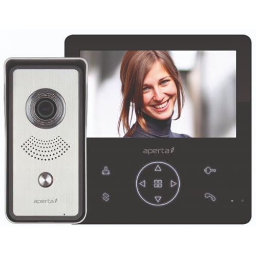 ESP Aperta APKITGBLK Colour Video Door Entry System kit with record facility c/w Black Monitor