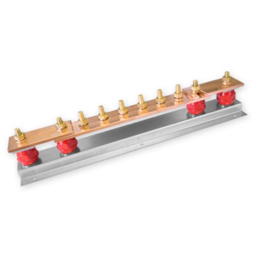 Robson EBAR6-2 4 Way Copper Earth Bar With 2 Disconnecting Link