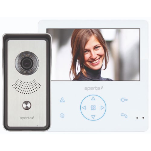 ESP Aperta APKITG Colour Video Door Entry System kit with record facility c/w White Monitor