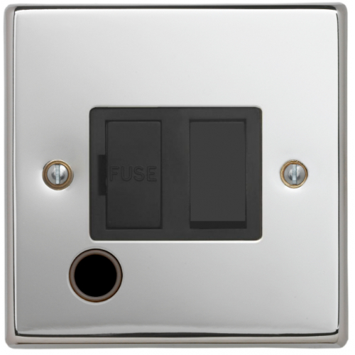 Contactum SIG3368PSB Signature 13a switched spur, flex outlet Polished Chrome