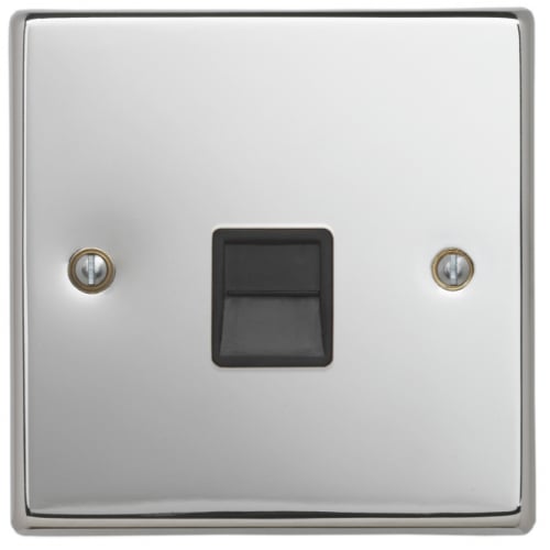 Contactum SIG3169PSB Signature Master Telephone Socket Polished Chrome