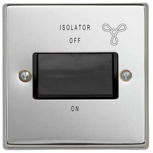 Contactum SIG3713PSB Signature 1g 10a 3pole Fan Switch Polished Chrome
