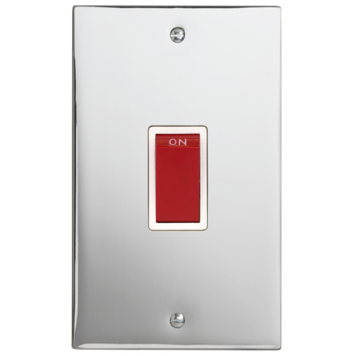 Contactum SIG3746PSW Signature 45a 2g Vertical DP Switch Polished Chrome