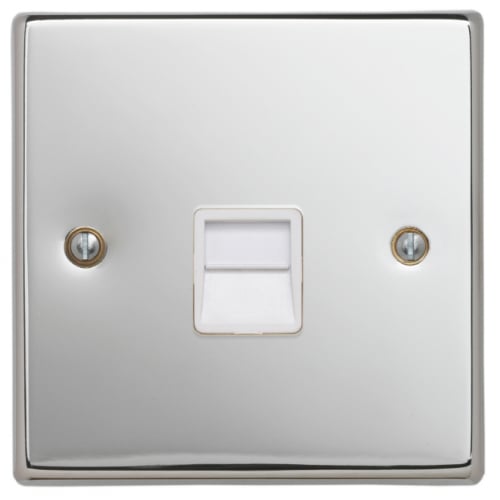 Contactum SIG3169PSW Signature Master Telephone Socket Polished Chrome