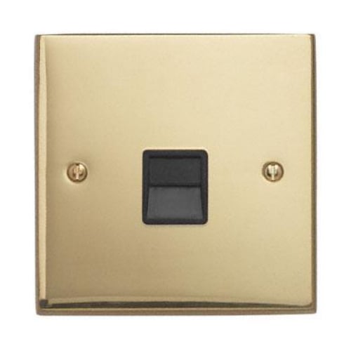 Contactum 3169EBB 1g Master BT Telephone Socket Edwardian Brass Socket