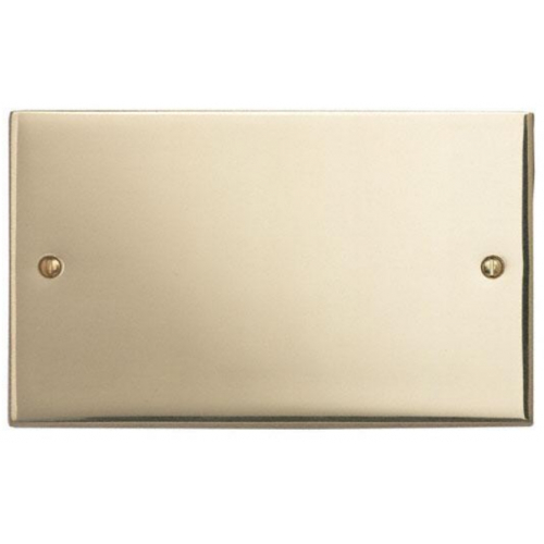 Contactum 3027EB 2g Edwardian Plain Polished Brass Blanking Plate