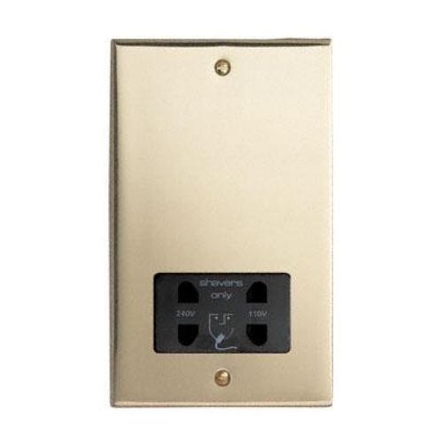 Contactum 3300EBB 110/230v Edwardian Brass Shaver Socket