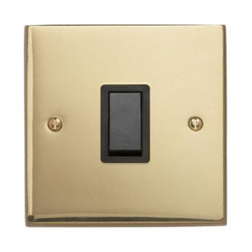 Contactum 3796EBB 20amp 1gang DP Edwardian Plain Brass Switch