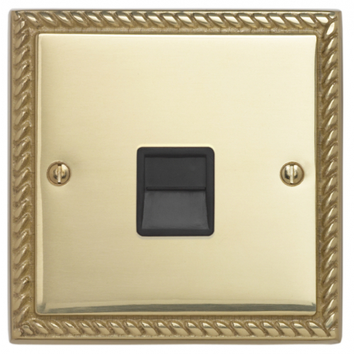 Contactum 3169GBB 1g Master BT Telephone Socket Georgian Brass Socket