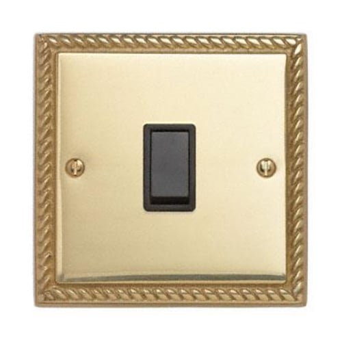 Contactum 3710GBB 1g 10a Georgian Brass Intermediate Switch