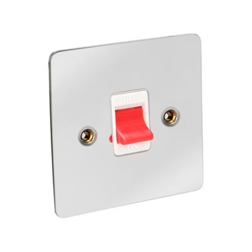 CED FCS45C Chrome/White insert 45a DP Switch 1g Flat Plate
