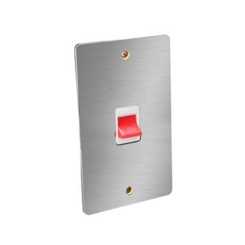CED FCSD45SC Satin Chrome/White insert 45a DP Switch 2g Flat Plate