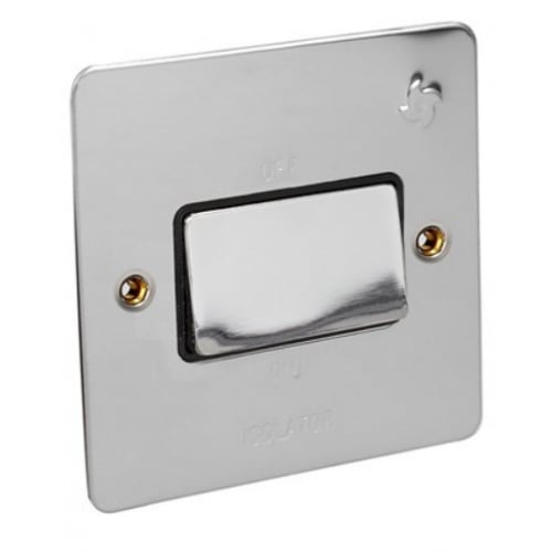 CED FFI-3PCB Chrome with Black insert 3pole Fan Isolation Switch