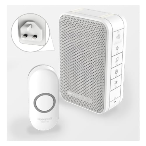 Honeywell DC313NBS White Wireless Plug-In Doorbell And Push Kit