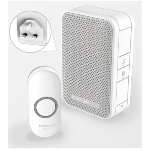 Honeywell DC311NBS White Wireless Plug-In Doorbell And Push Kit